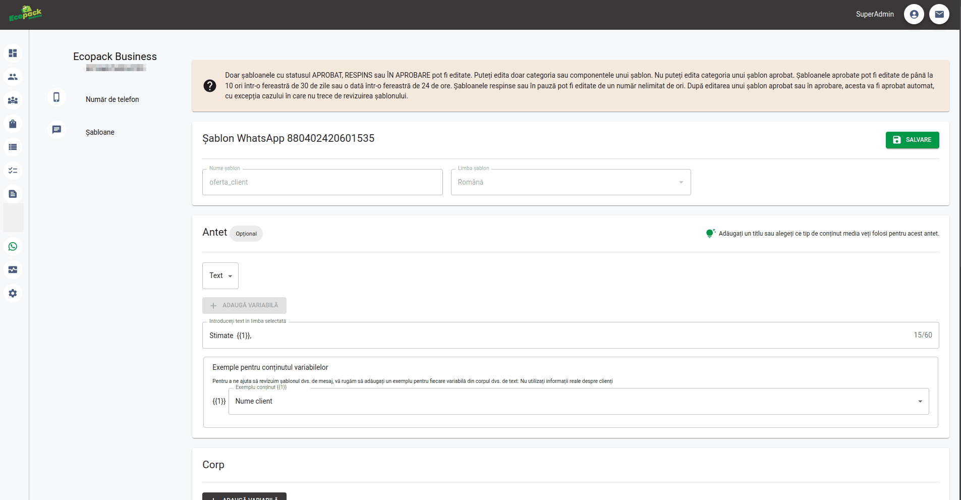 CRM solutions — Integrare WhatsApp Web API pentru CRM 1