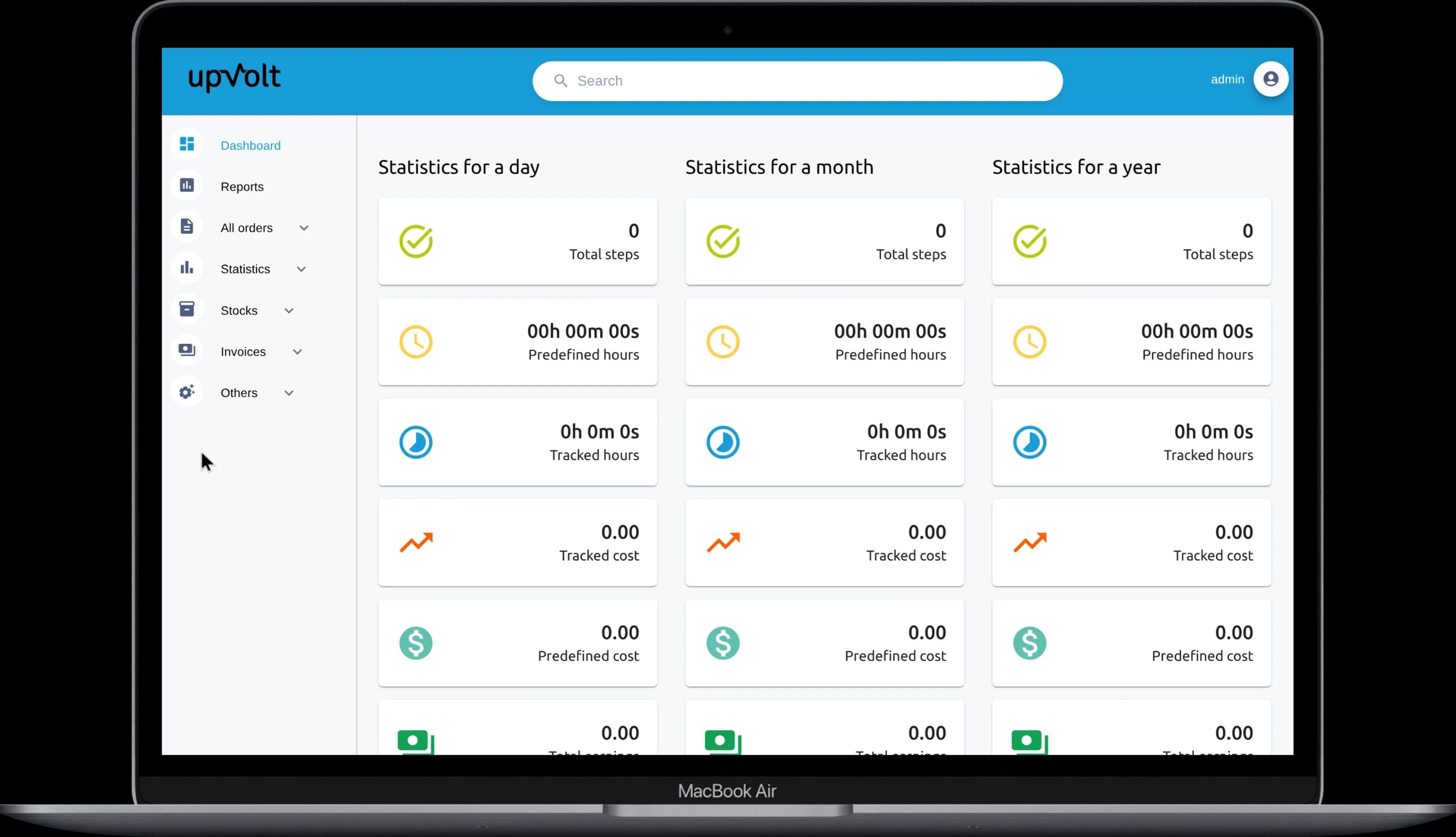 upVolt — Device service & order management with per-step time tracking