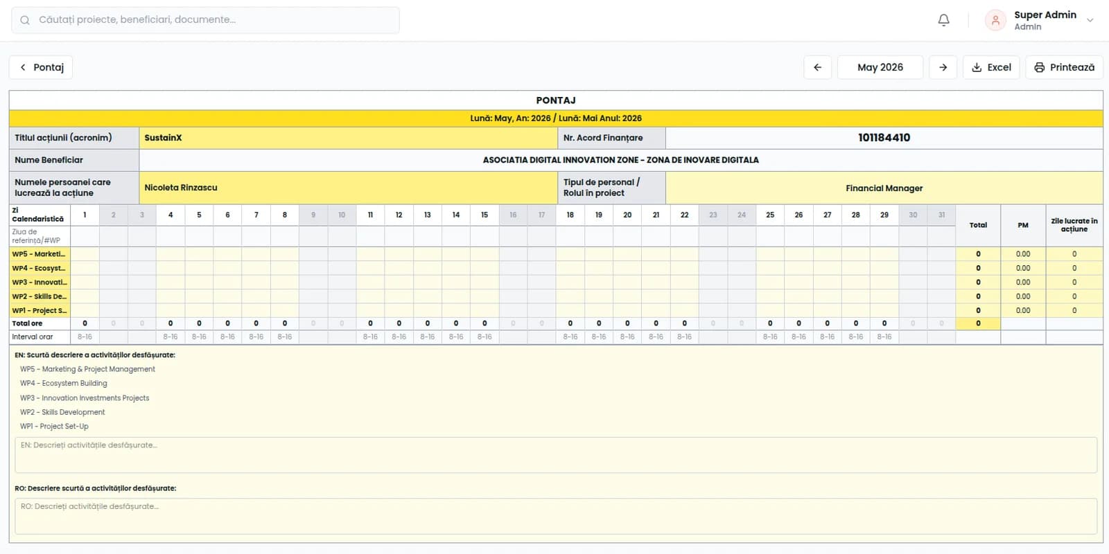 Digital Innovation Zone (DIZ) - Project management platform — Project management platform for EU-funded grant teams 1