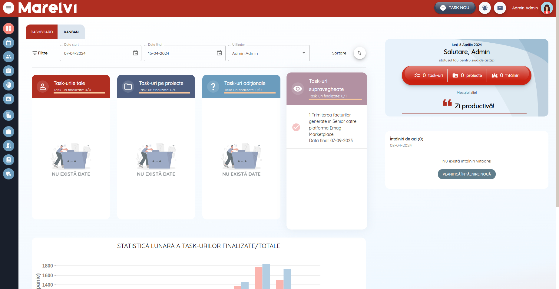 Marelvi — Platformă de project management cu echipe și taskuri 1
