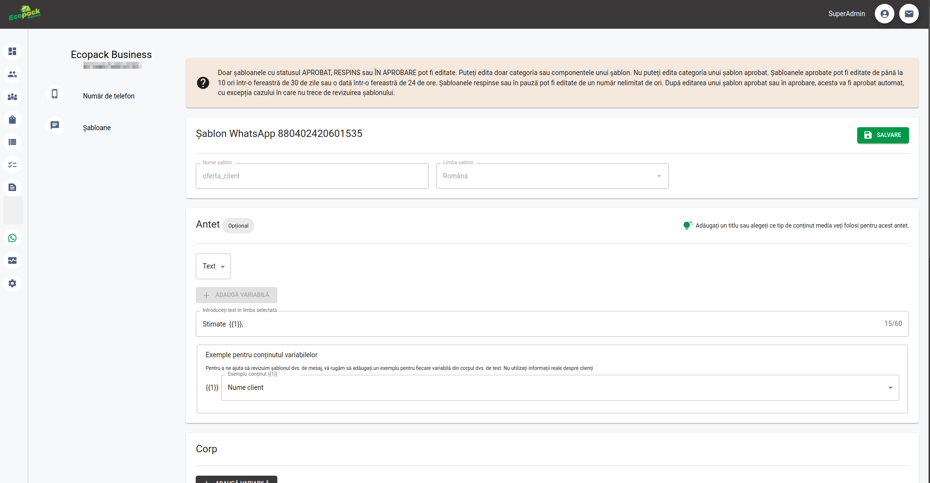 CRM solutions — Integrare WhatsApp Web API pentru CRM 1