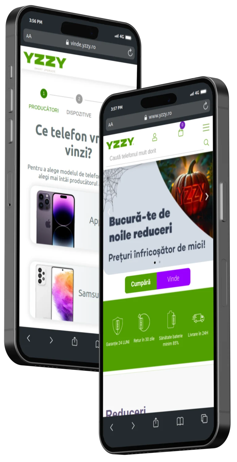 YZZY — Platformă buyback, recondiționare și revânzare dispozitive mobile