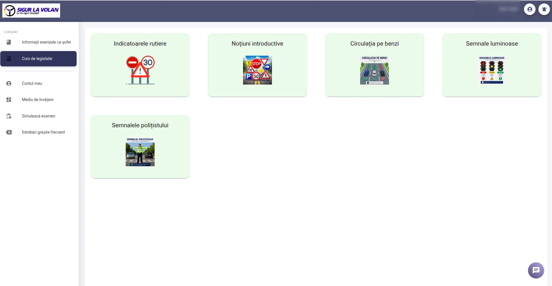 Sigur la Volan — Student Portal for a Romanian Driving School 2