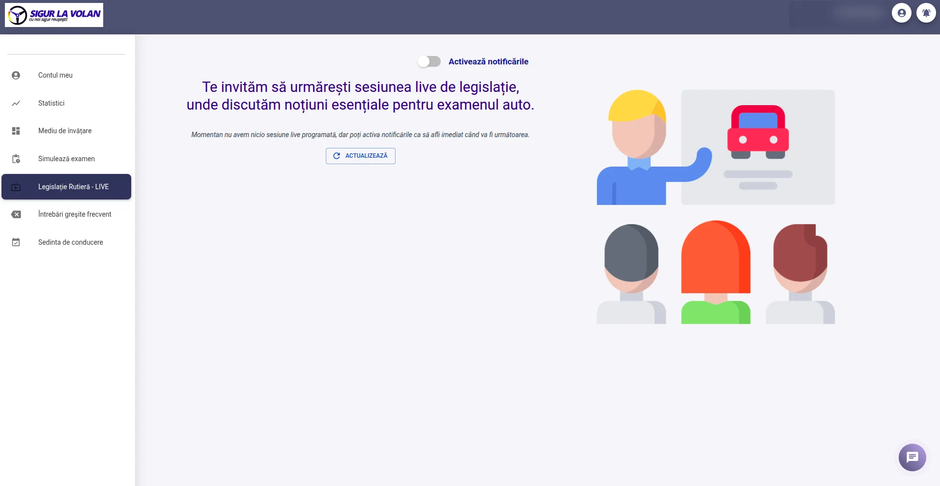 Sigur la Volan — Student Portal for a Romanian Driving School 1