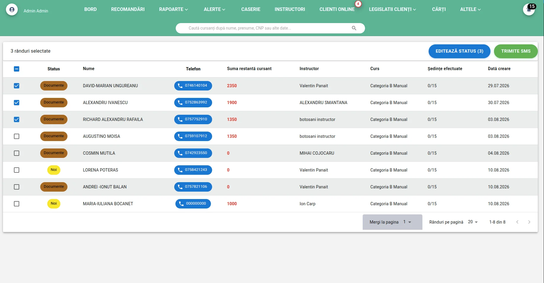 Sigur la Volan — End-to-end CRM & operations platform for a driving school 1