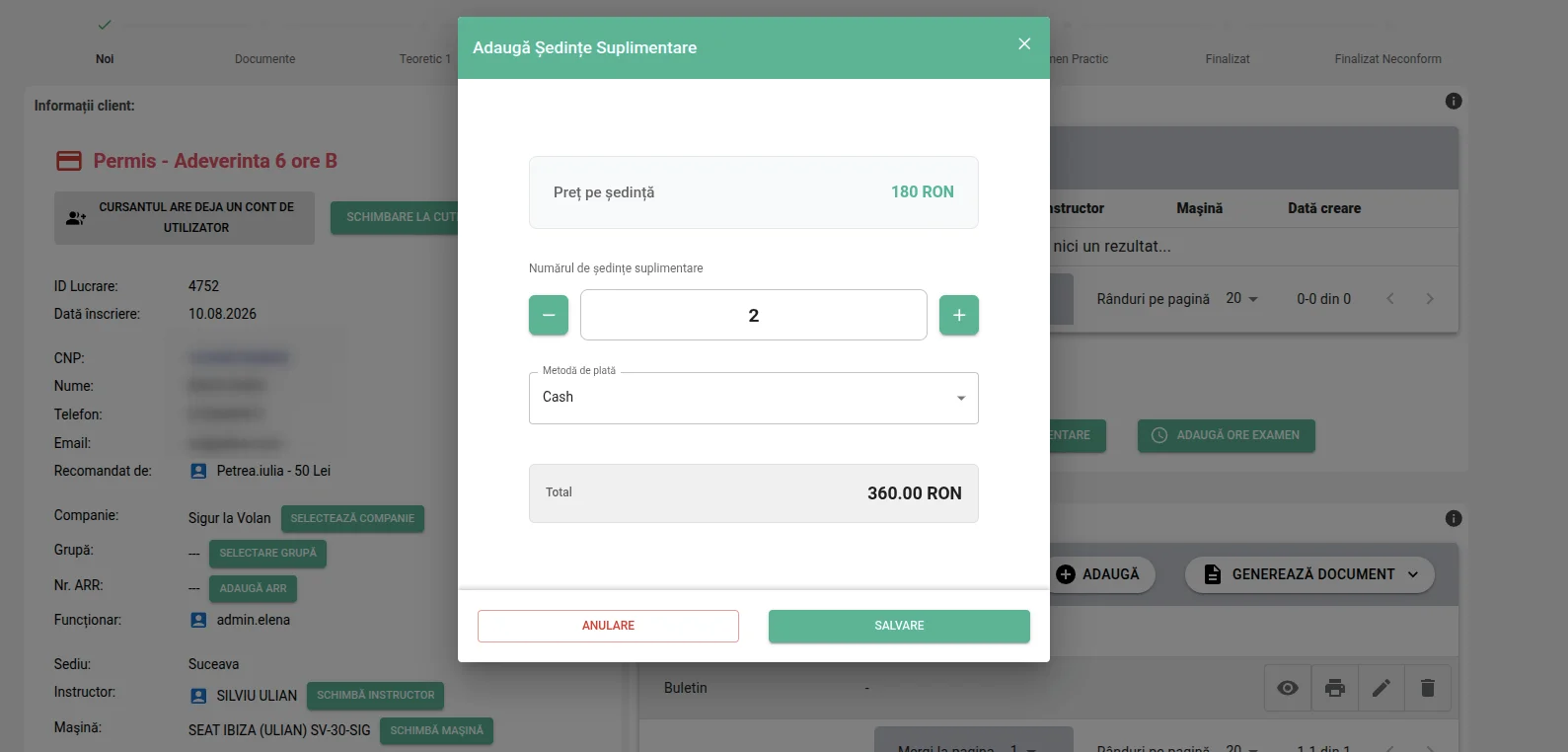 Sigur la Volan — End-to-end CRM & operations platform for a driving school 3